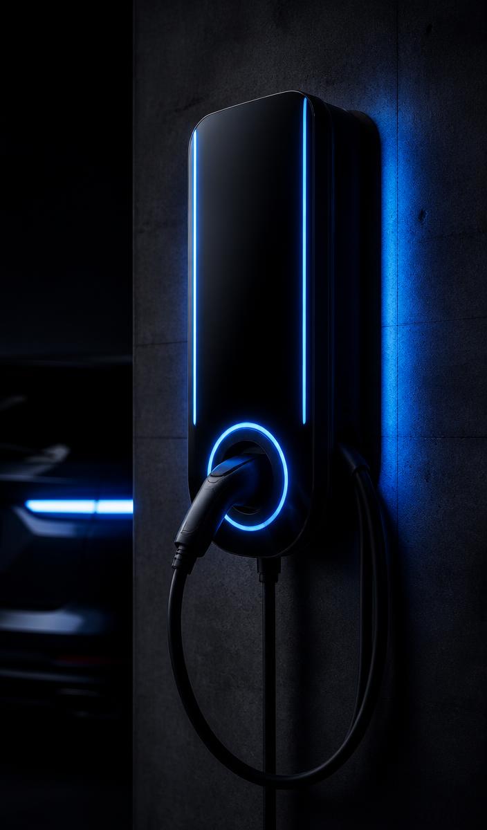 Carregador VOLTSC Smart Charging com iluminação azul